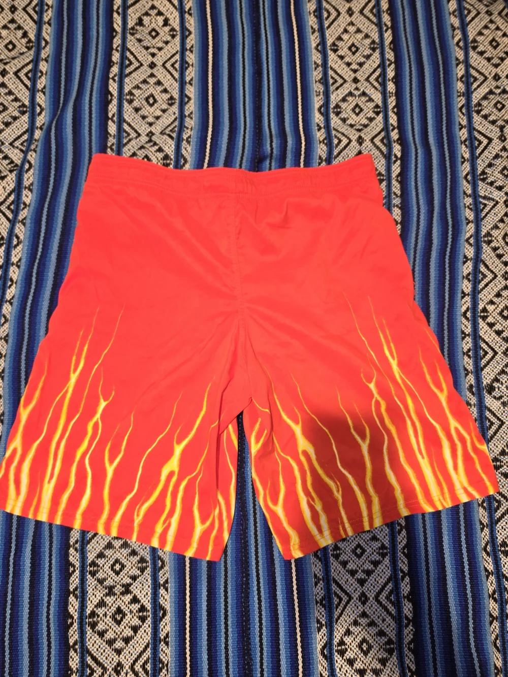 Vintage Y2K Nike Flames Swim Trunks XL